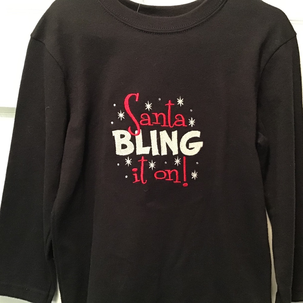 Christmas Tee, Embroidered, NWOT, Sz 5T